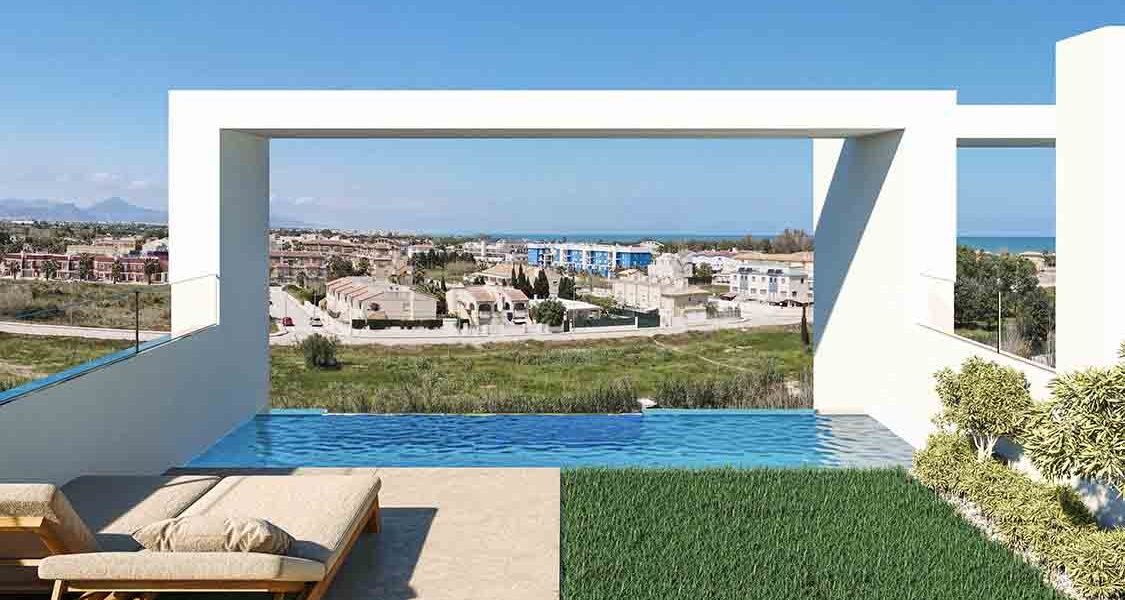New-build 2-bedroom apartments for sale on the beach at Oliva Nova, Gandia – 0250282A
